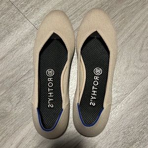 The Flat Rothys in Ecru